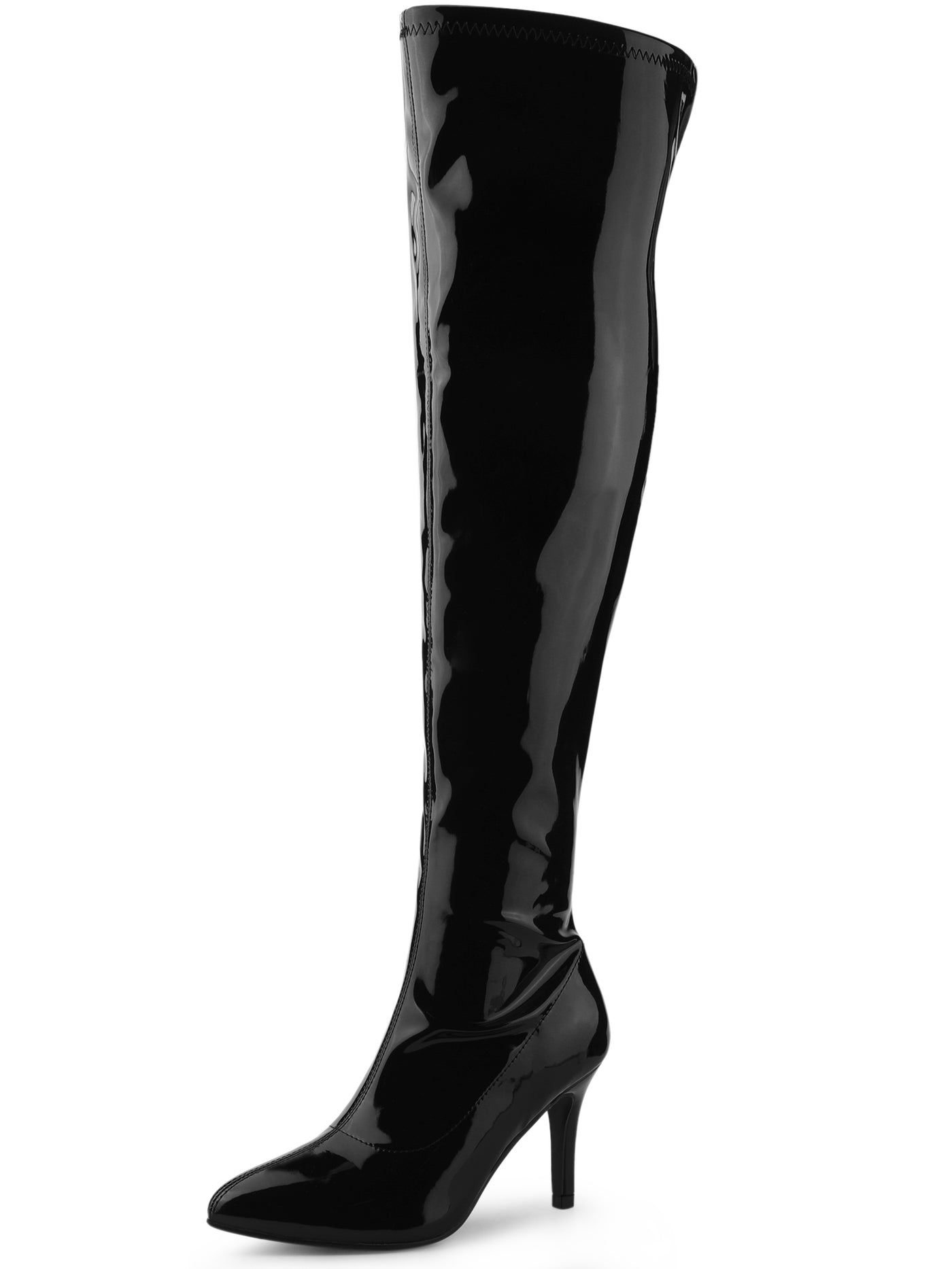 Allegra K Pointed Toe Stiletto Heel Over The Knee High Boots
