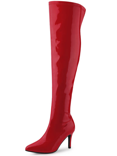 Pointed Toe Stiletto Heel Over The Knee High Boots