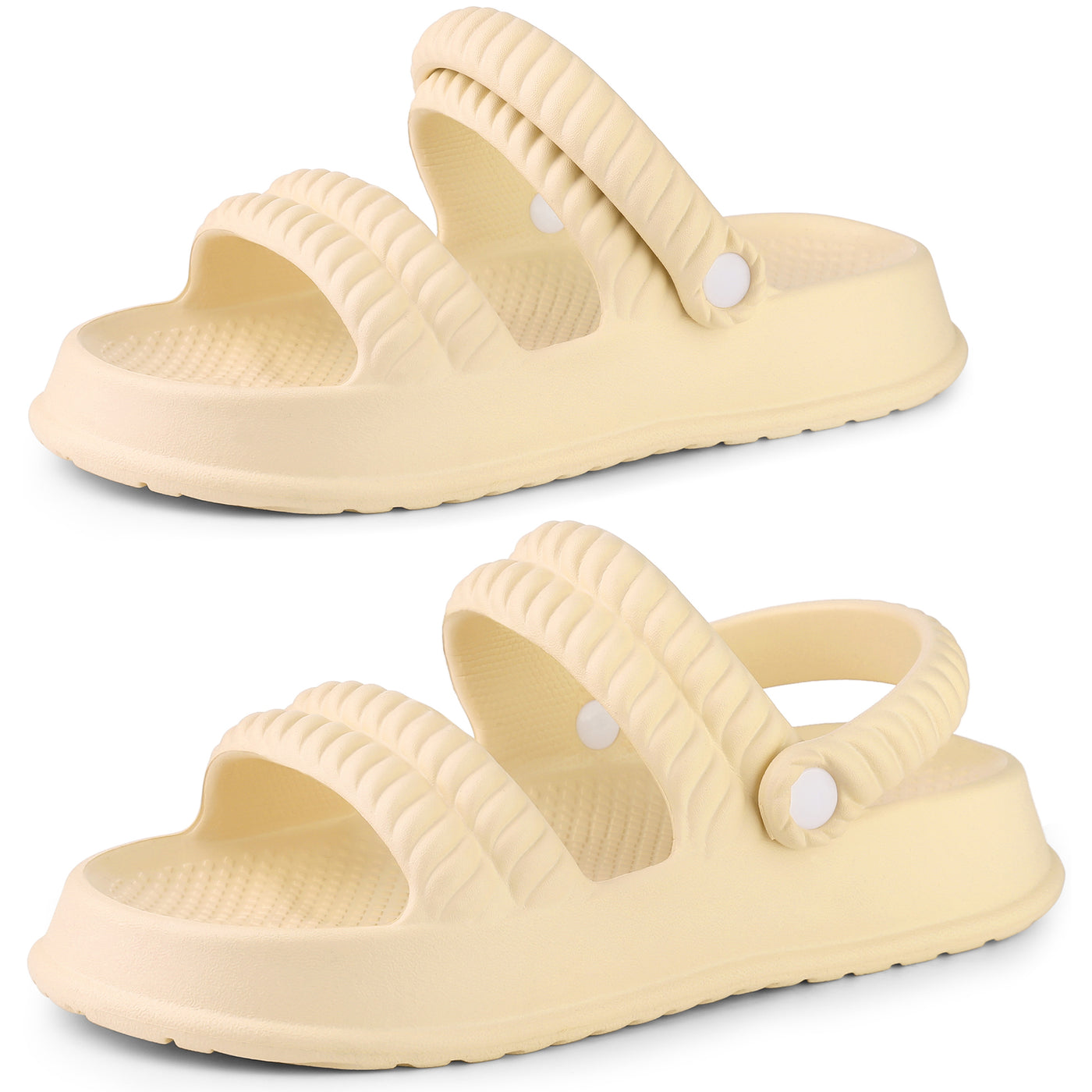 Allegra K Women's Slide Sandals Two-Way Wear Light Weight Slingback Flat Sandals