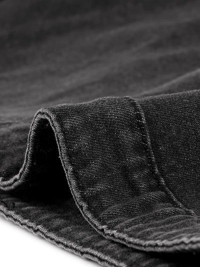 Fringe Denim Long Sleeve Button Down Tassel Cropped Jean Jacket