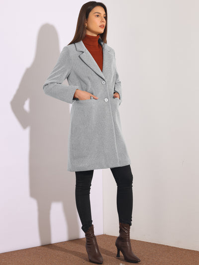 Women's Winter Coats Striped Notched Lapel Collar Single Breasted Outerwear Blazer Coat