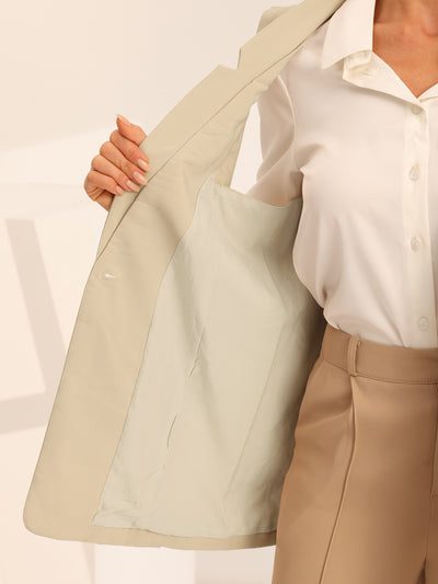Casual Office Vest for Women's Sleeveless Open Front Lapel Collar Blazer Vests