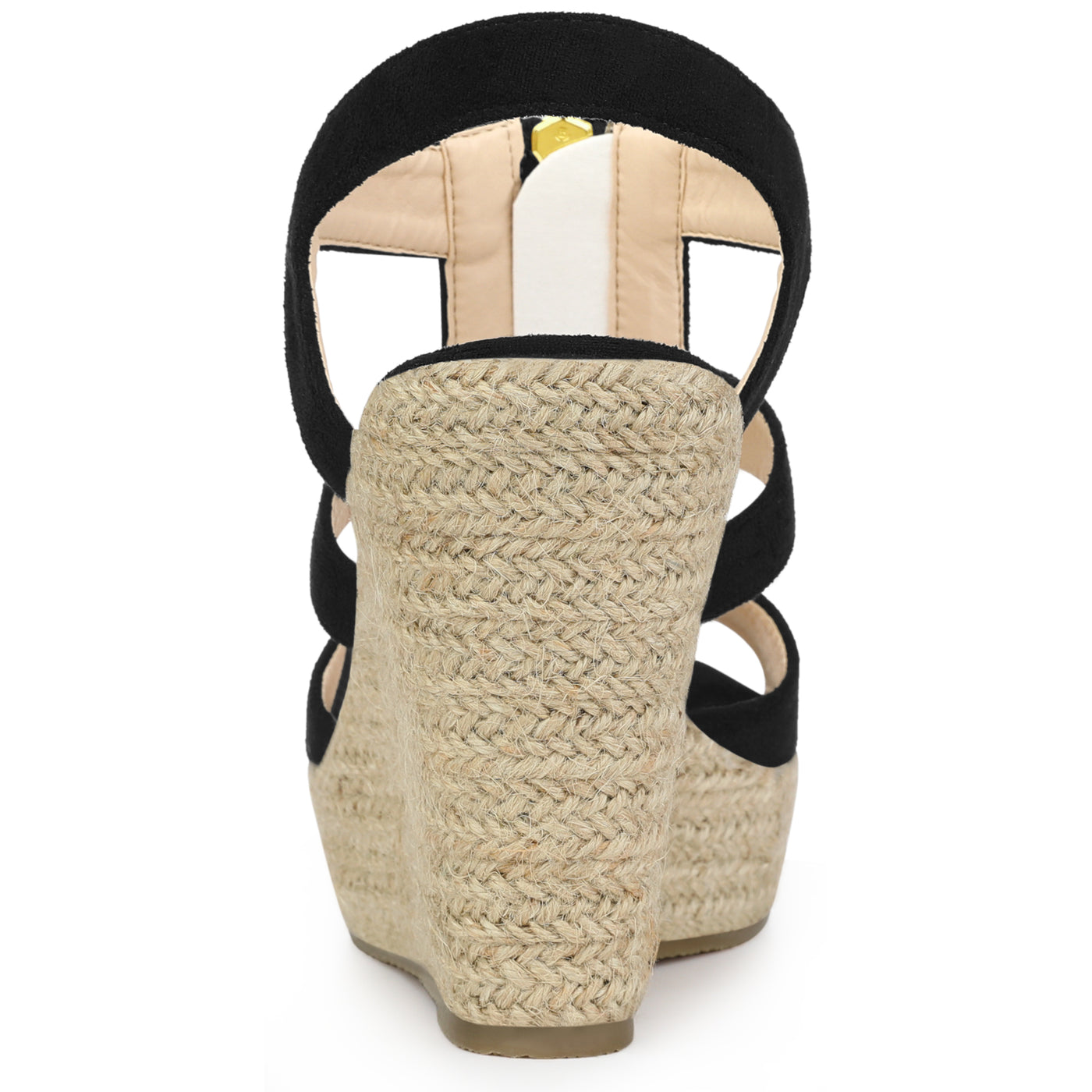 Allegra K Women's Platform Heels Slingback Zipper Wedge Sandals