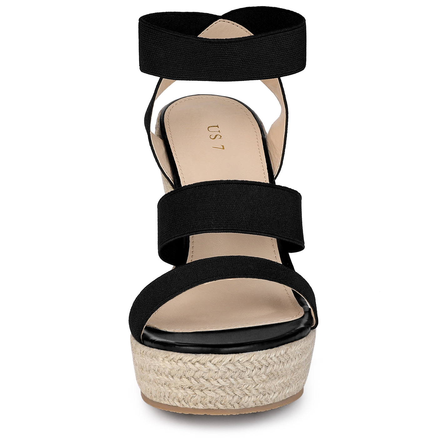 Allegra K Women' s Platform Slingback Ankle Strap Espadrille Wedges Heel Sandals