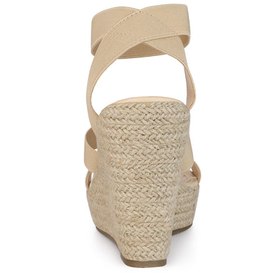 Women' s Platform Slingback Ankle Strap Espadrille Wedges Heel Sandals