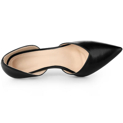 Women's Pointy Toe Slip on Stiletto Heel Pump Sandals