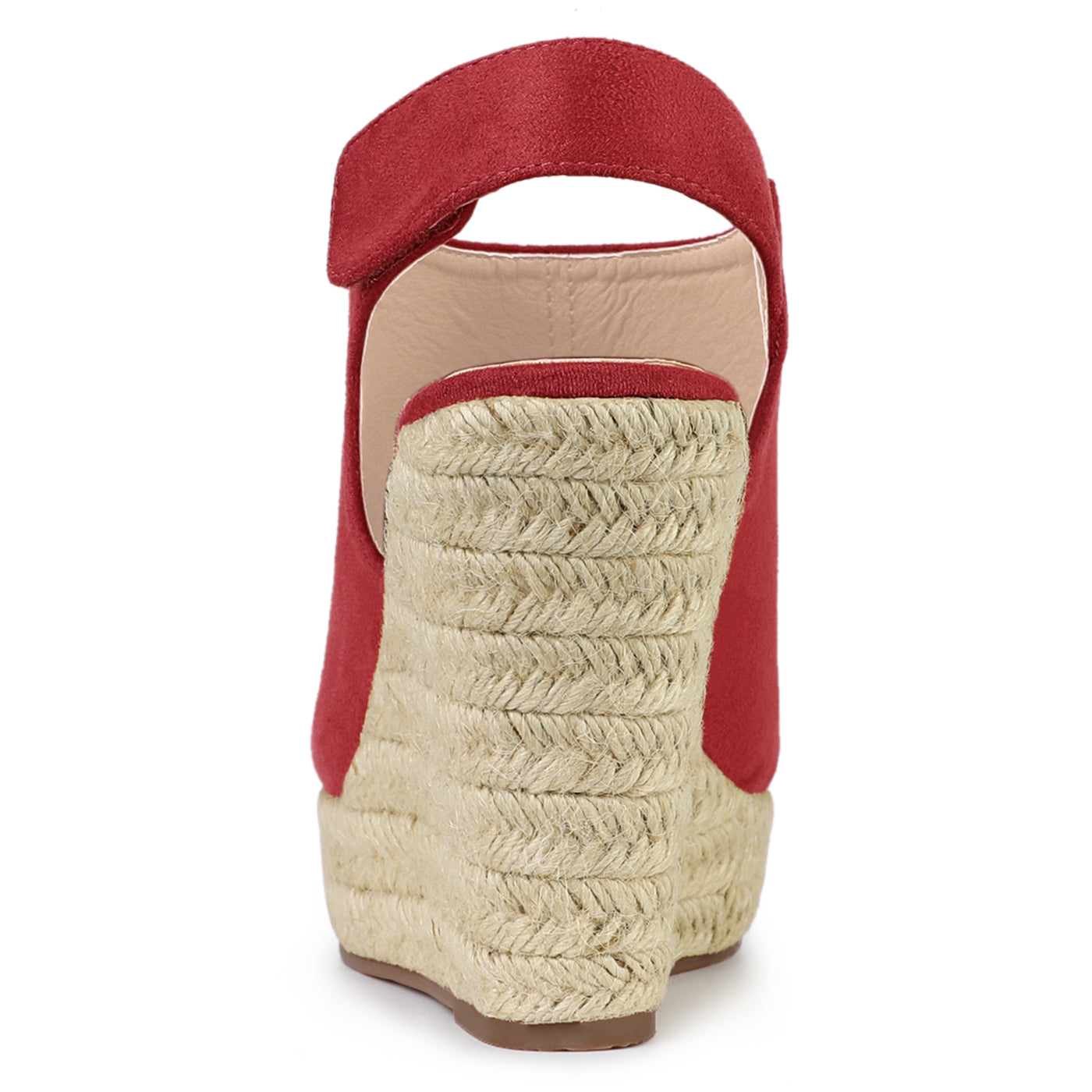 Allegra K Open Toe Espadrille Platform Wedge Heel Slingback Sandals