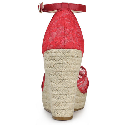 Espadrilles Lace Wedges Wedge Sandals