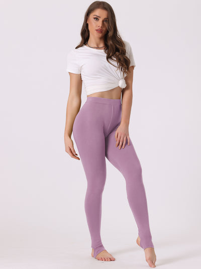 Elastic Waistband Gym Yoga Soft Cotton Stirrup Leggings