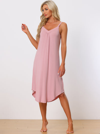 Spaghetti Strap Cami Nightdress Lounge Pajama Dress Nightgown