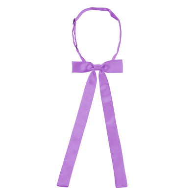 Pre-Tied Adjustable String Long Ribbon Solid Uniform Bowties