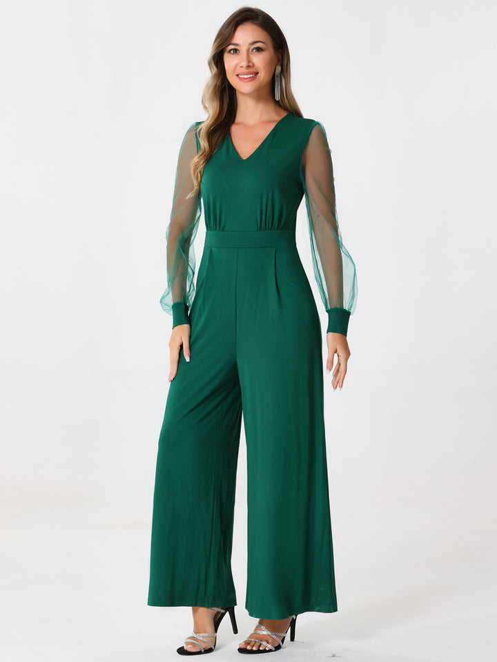 knee length dresses for ladies Oh Polly Square Neck Long Sleeve Jumpsuit in Black