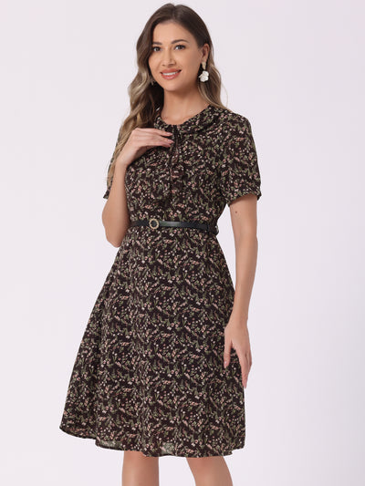 A DEE - Magnolia Peter Pan Collar Dress - Grey main image 1