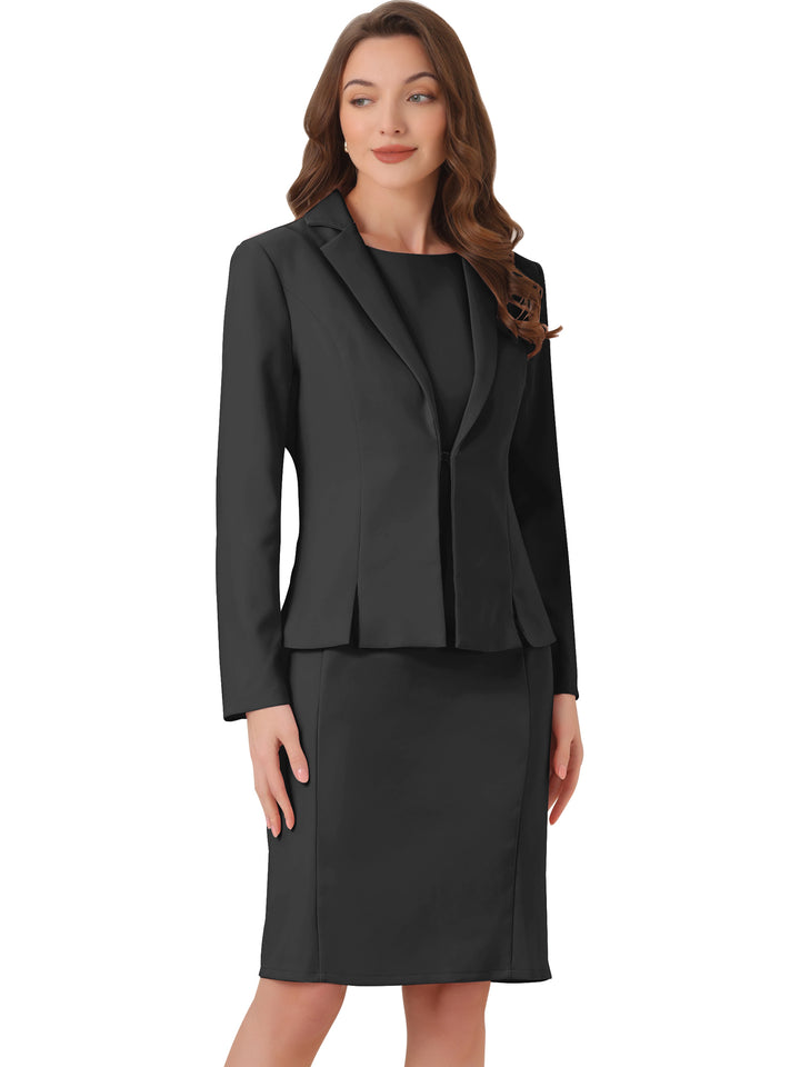 long dress and blazer sets Fashion Blue Business Blazer Long Skirt Suit Women Work Wear 2 Piece Set Ladies